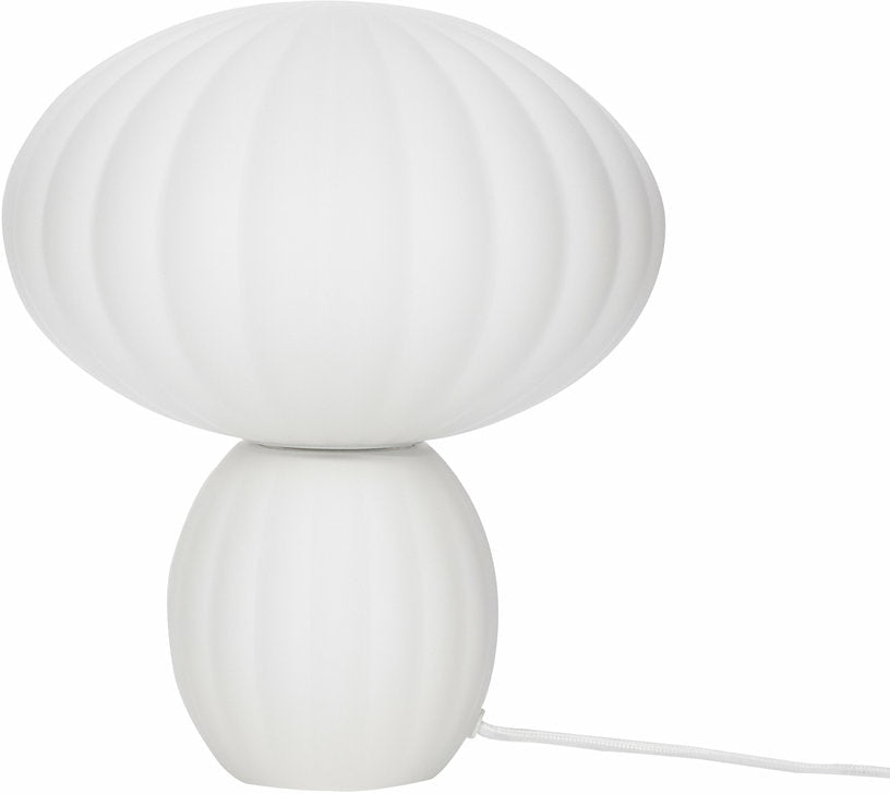 Lampe de table en verre et opale blanche 28 x 23 cm - Hübsch - The Cool Republic