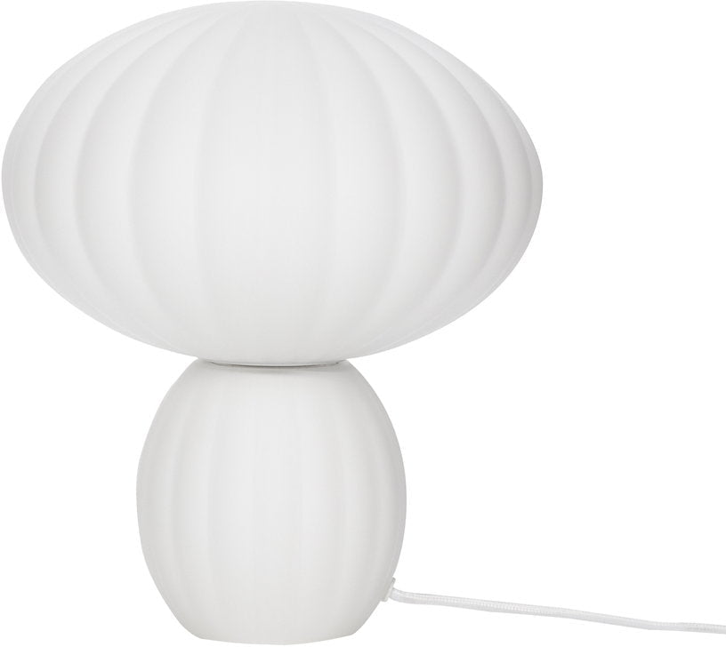Lampe de table en verre et opale blanche 28 x 23 cm - Hübsch - The Cool Republic