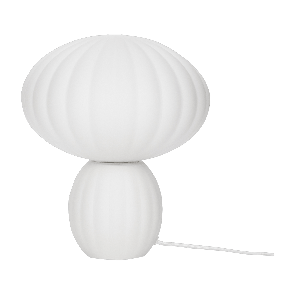 Lampe de table en verre et opale blanche 28 x 23 cm - Hübsch - The Cool Republic
