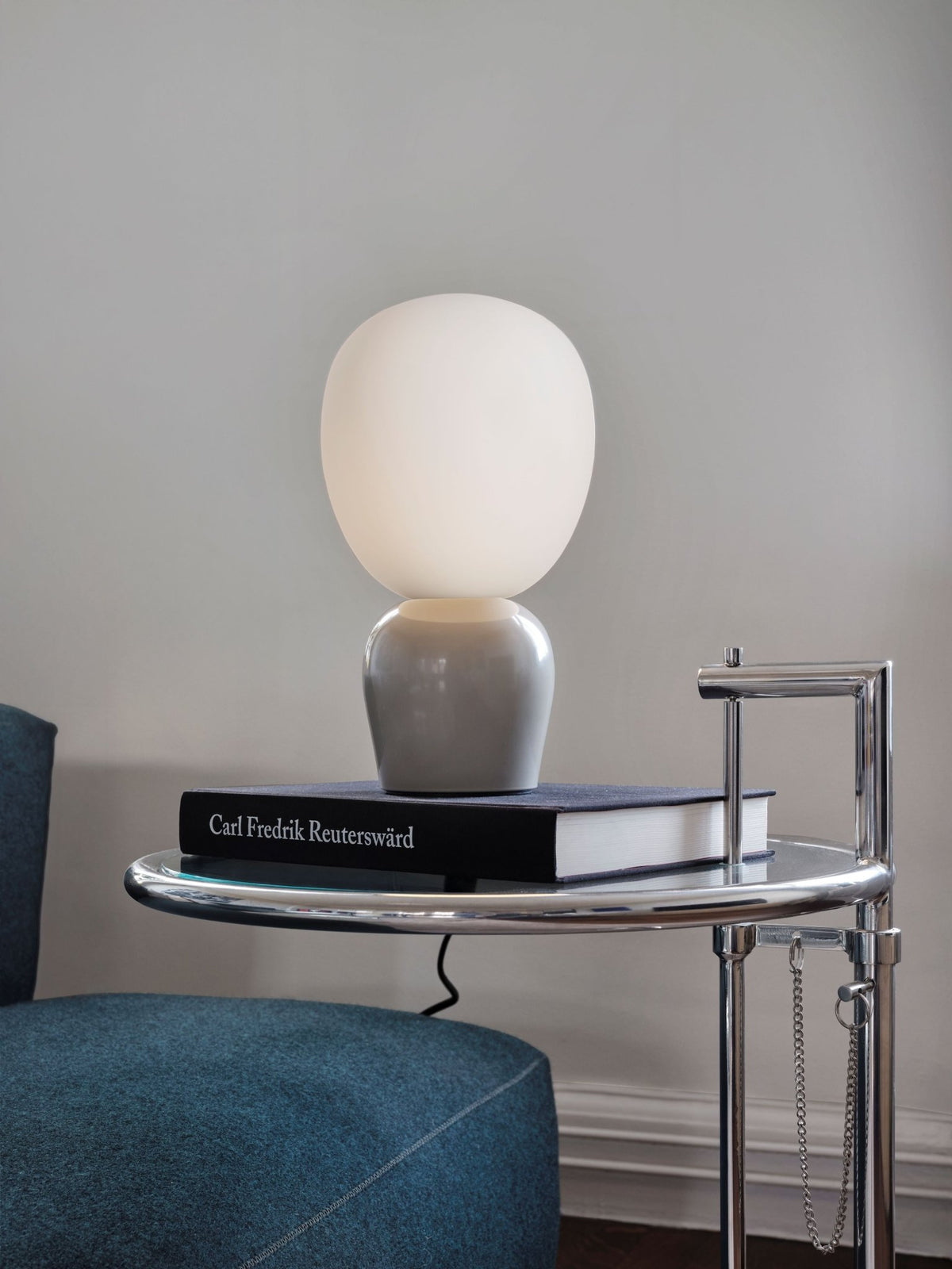 Lampe de table en verre greige 18,4x33,5cm Buddy - Belid - The Cool Republic