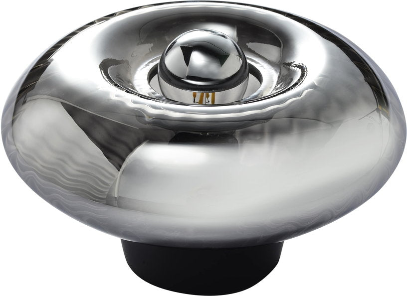 Lampe de table en verre gris hematite 12 x 20 cm Grace - Elements Lighting - The Cool Republic