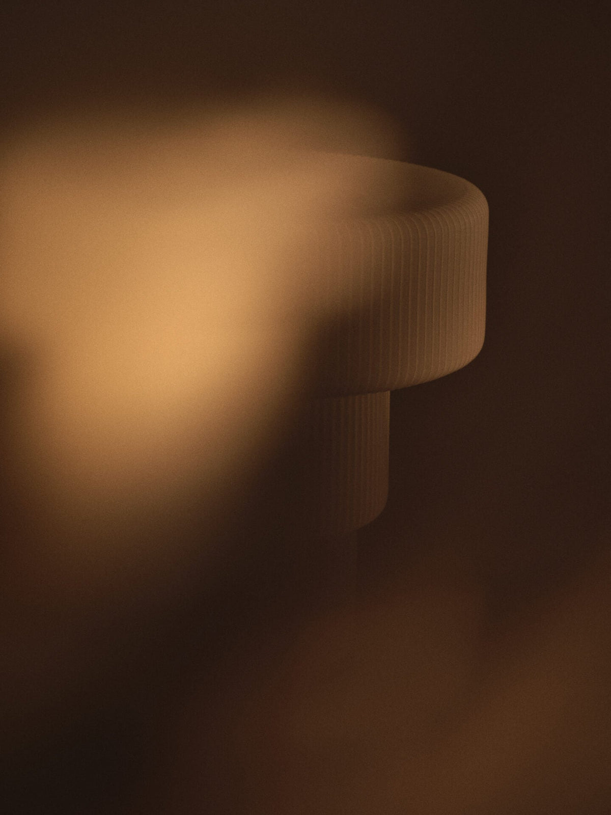 Table lamp in white blown glass and chrome-plated steel 28 x 28 cm Ripple - Ferm Living - The Cool Republic