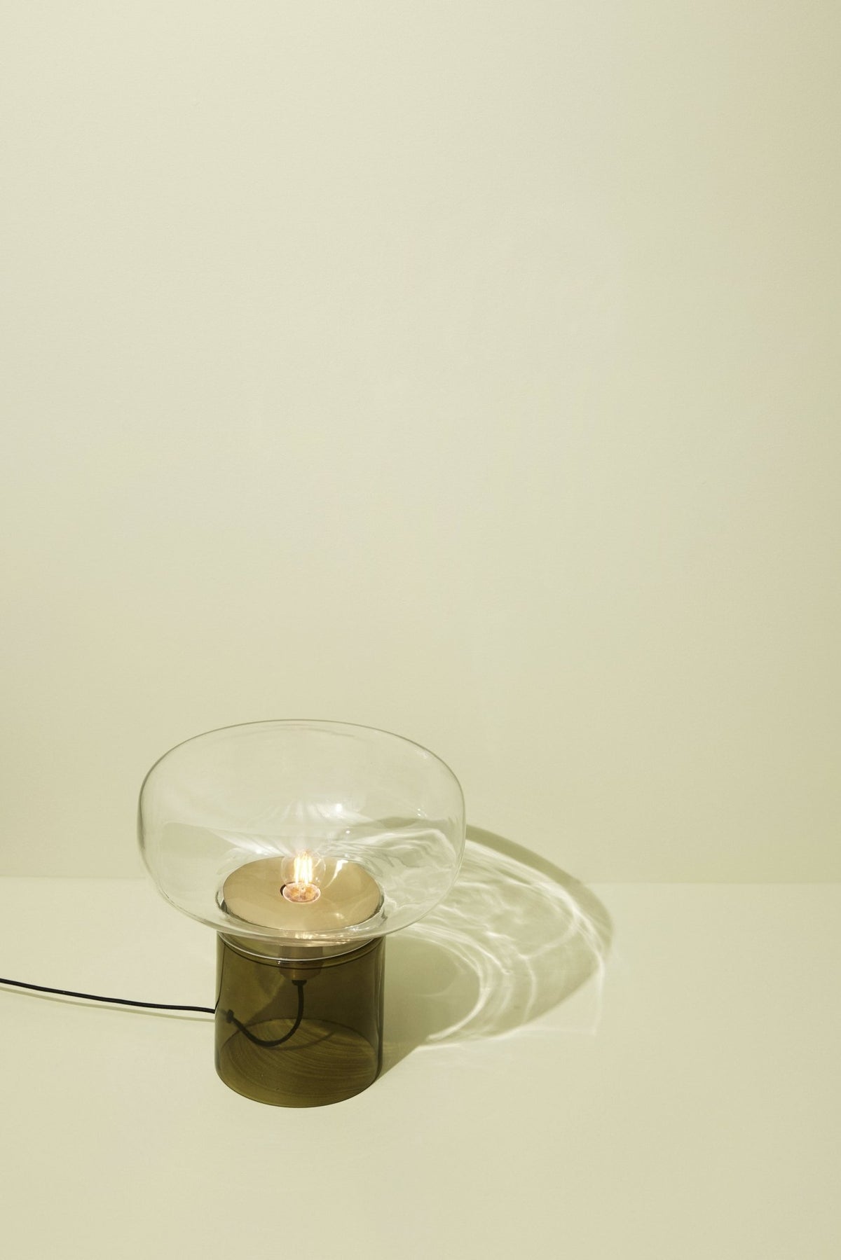 Crave Table Lamp Clear/Dark Green - Hübsch - The Cool Republic