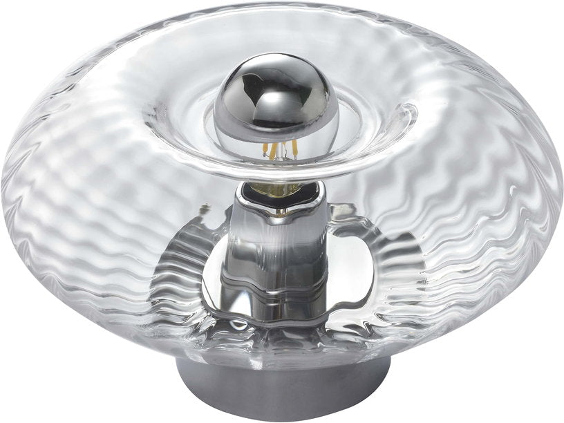Lampe de table en verre transparente 12 x 20 cm Grace - Elements Lighting - The Cool Republic