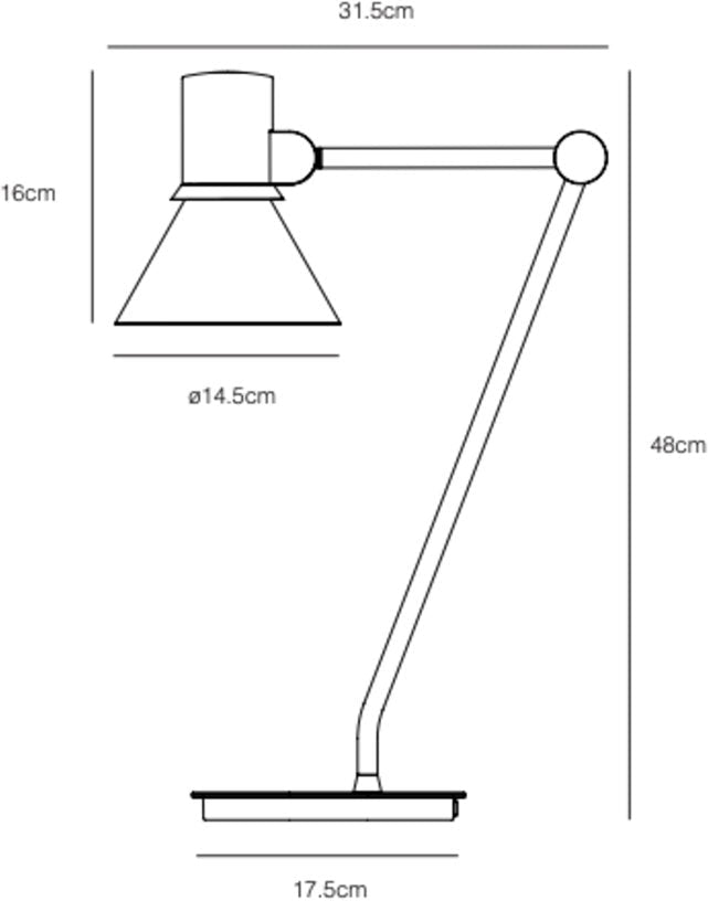 Lampe de table grise Type 80 - Anglepoise - The Cool Republic