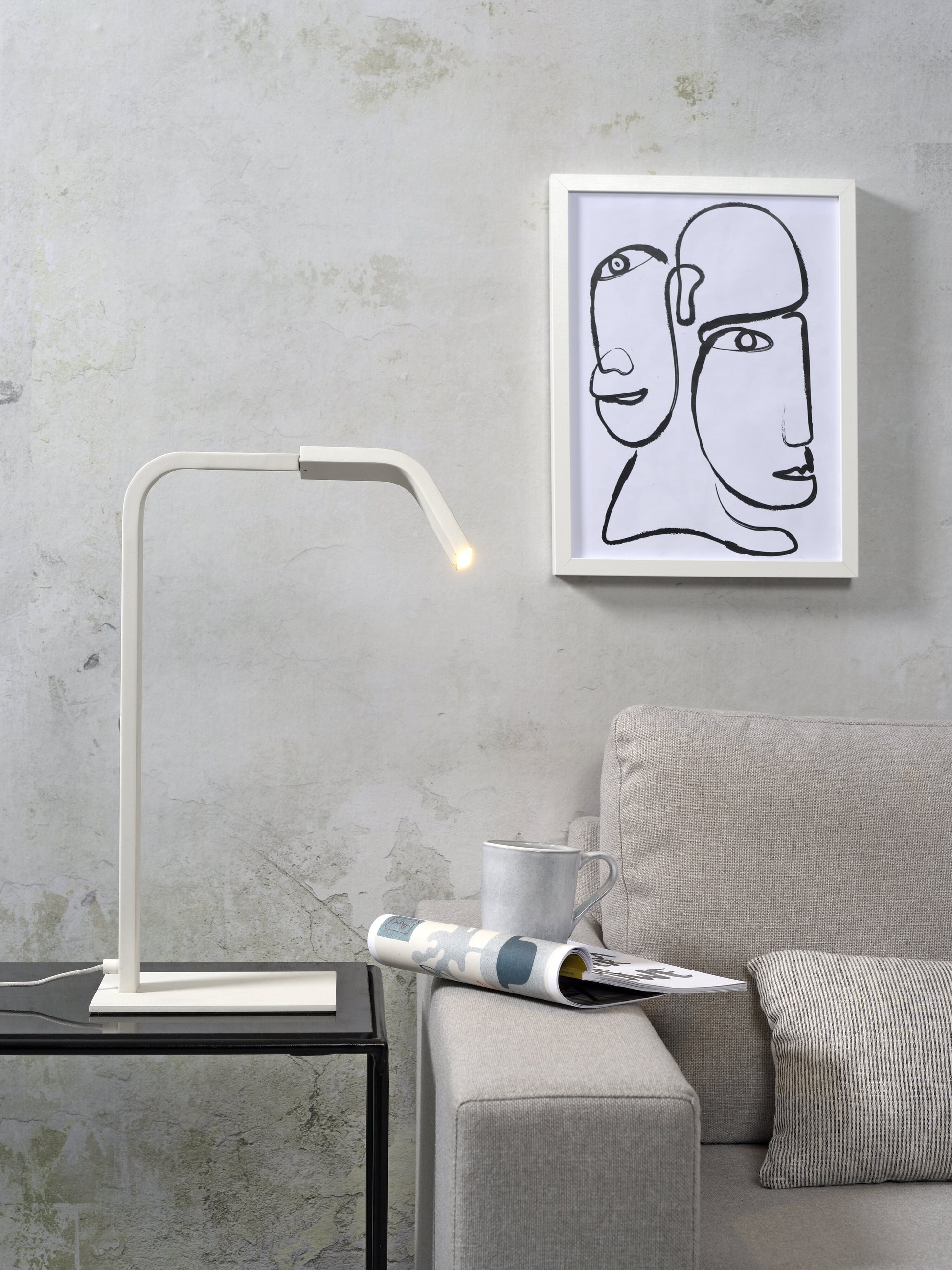 Lampe de table Iron Zurich Led 5W/ 25000Hrs H. 48Cm Incl. Dimmer White - it's about RoMi