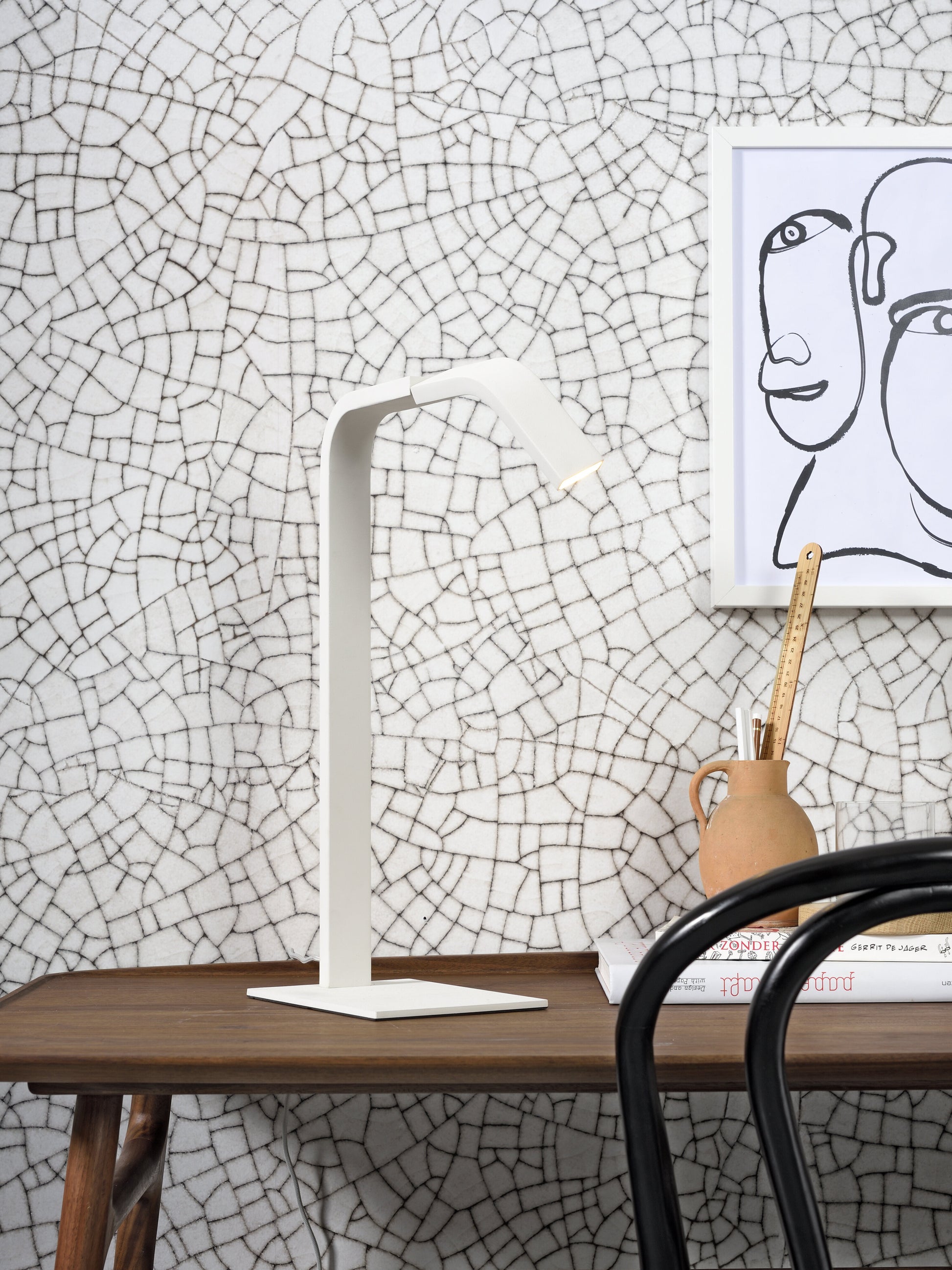 Lampe de table Iron Zurich Led 5W/ 25000Hrs H. 48Cm Incl. Dimmer White - it's about RoMi