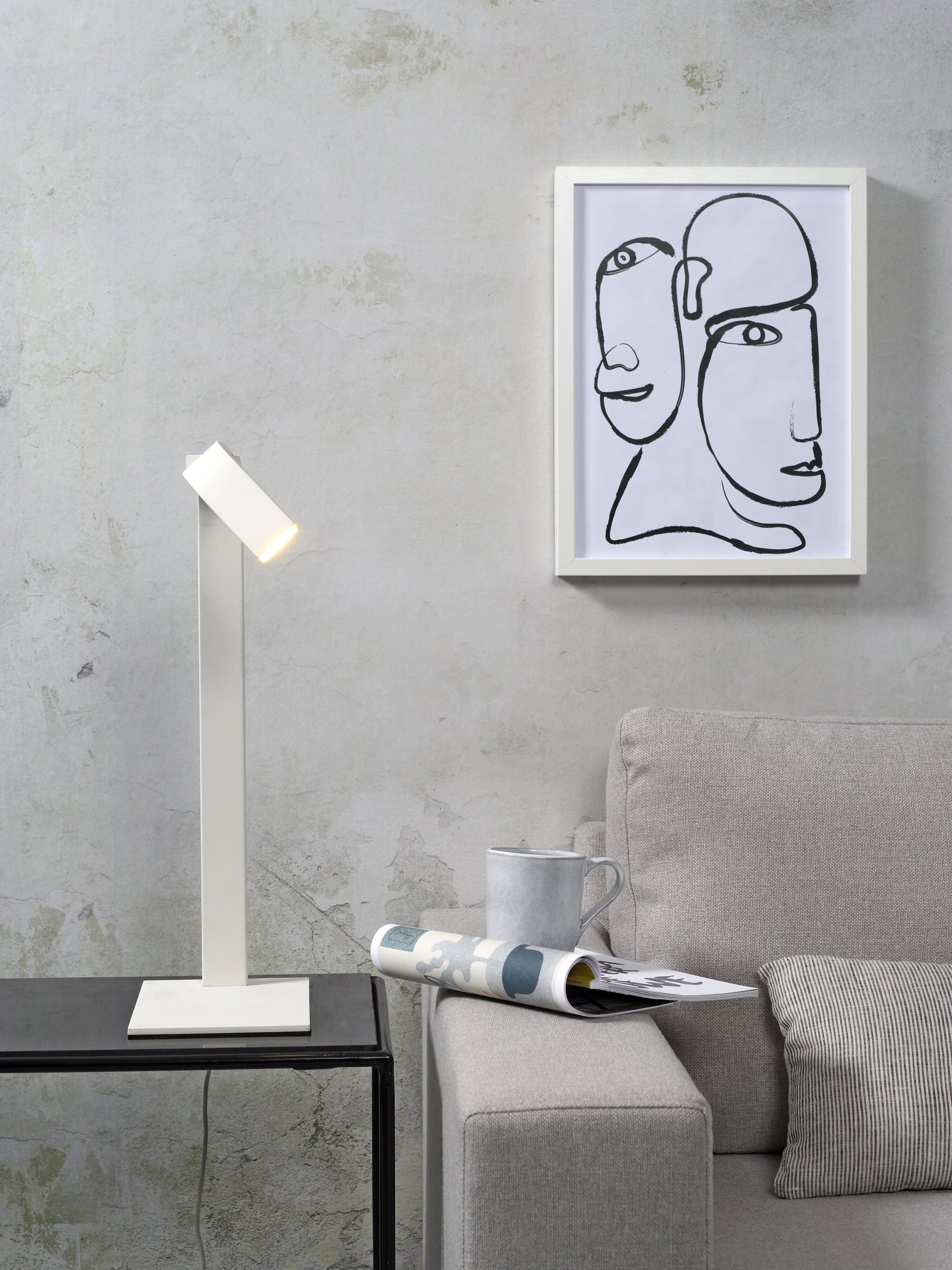 Lampe de table Iron Zurich Led 5W/ 25000Hrs H. 48Cm Incl. Dimmer White - it's about RoMi