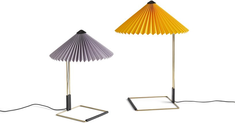 Lampe de table lavande et laiton 38 x 52 cm Matin - HAY - The Cool Republic