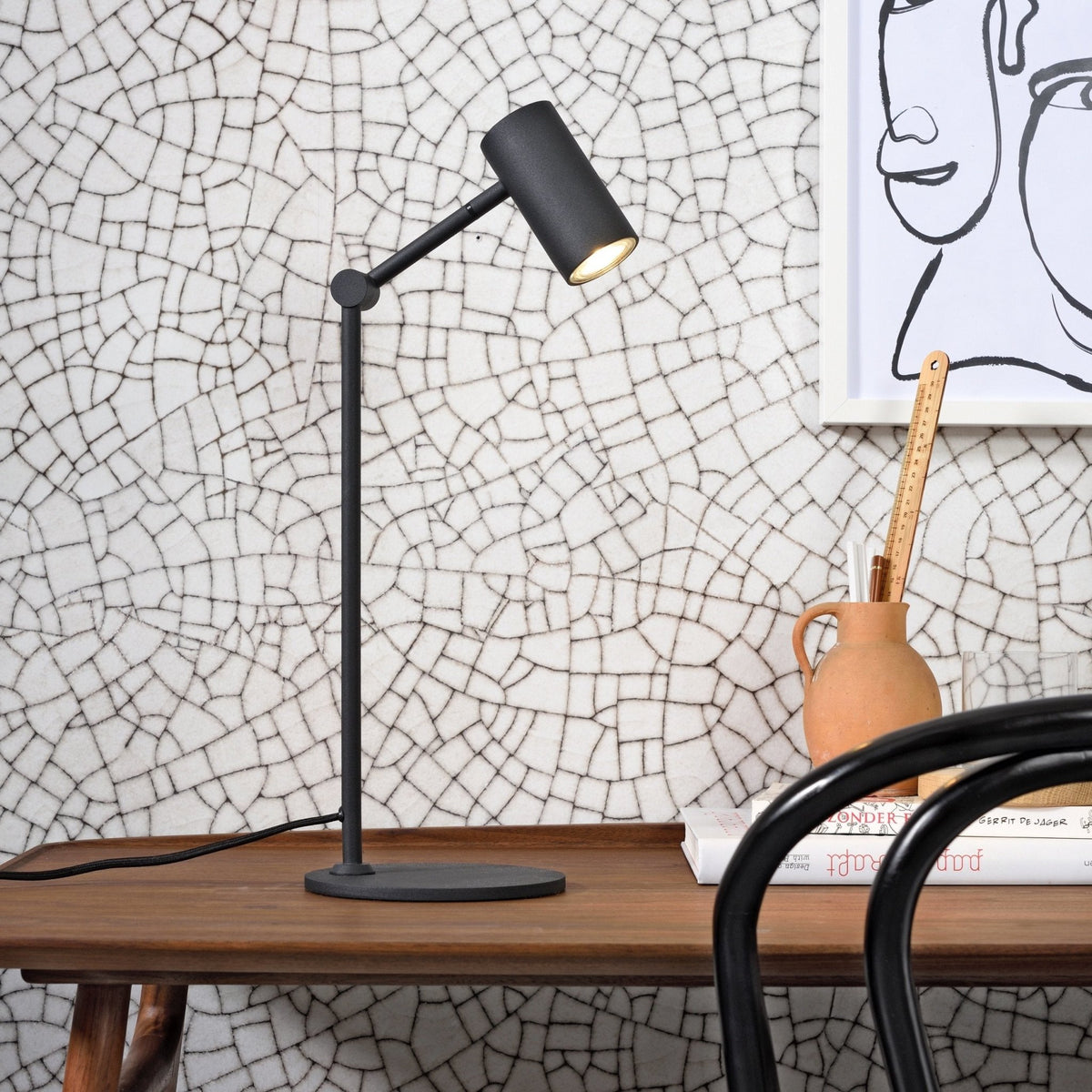 Lampe de table led en fer noir 16x40 cm Montreux - It's about Romi - The Cool Republic