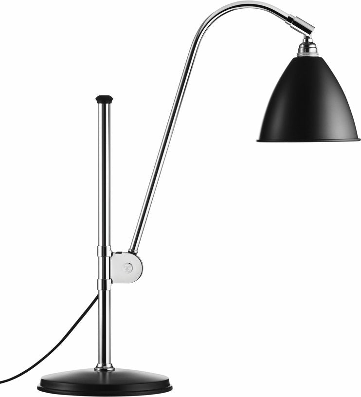 Lampe de table noire base argenté en laiton BL1 - Gubi - The Cool Republic