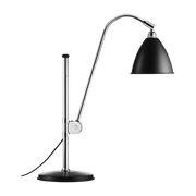 Lampe de table noire base argenté en laiton BL1 - Gubi - The Cool Republic