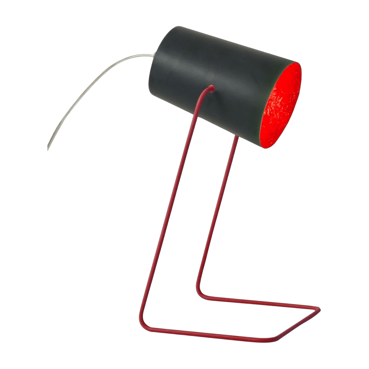 Lampe de table noire et rouge 31 cm Paint T Lavagna - In-es.artdesign - The Cool Republic