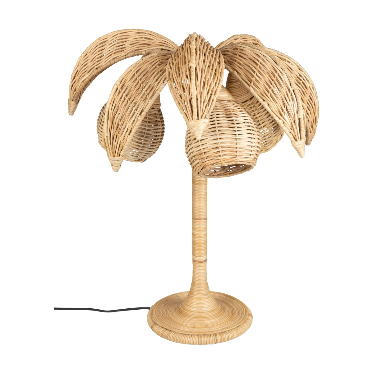 Lampe de table palmier en osier tressé naturel 65cm Palmtree - Dutchbone