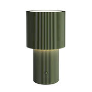 Lampe de table portable en aluminium vert olive 12,2x22,1cm Iluma - Herstal - The Cool Republic