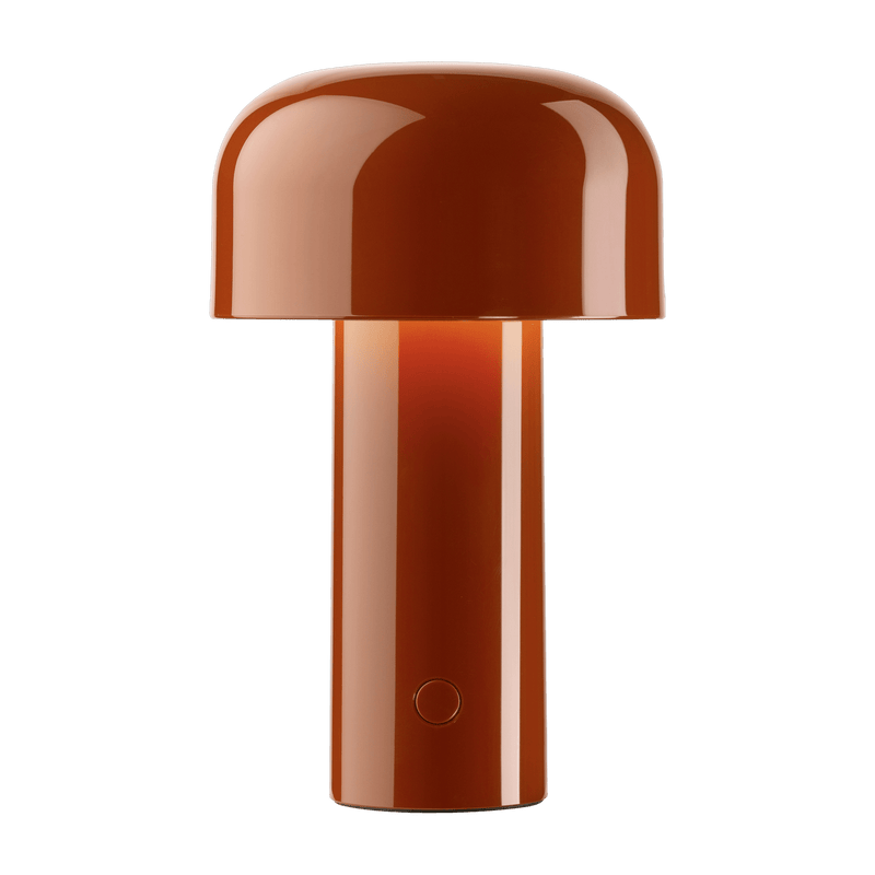 Lampe de table rechargeable design rouge brique Bellhop - Flos - The Cool Republic
