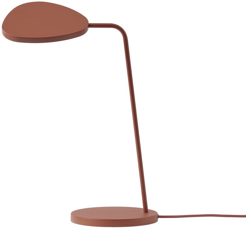 Lampe de table rouge 41,5 cm Leaf - Muuto - The Cool Republic