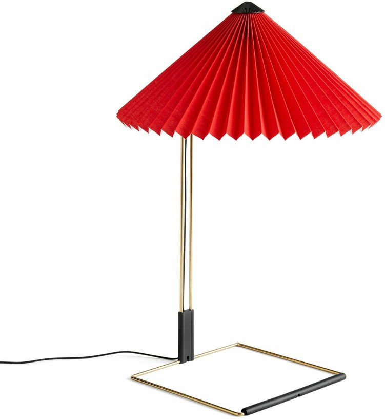 Lampe de table rouge et laiton Matin - HAY - The Cool Republic