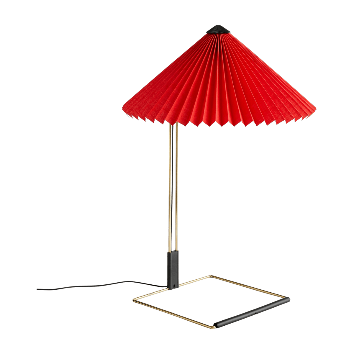 Lampe de table rouge et laiton Matin - HAY - The Cool Republic