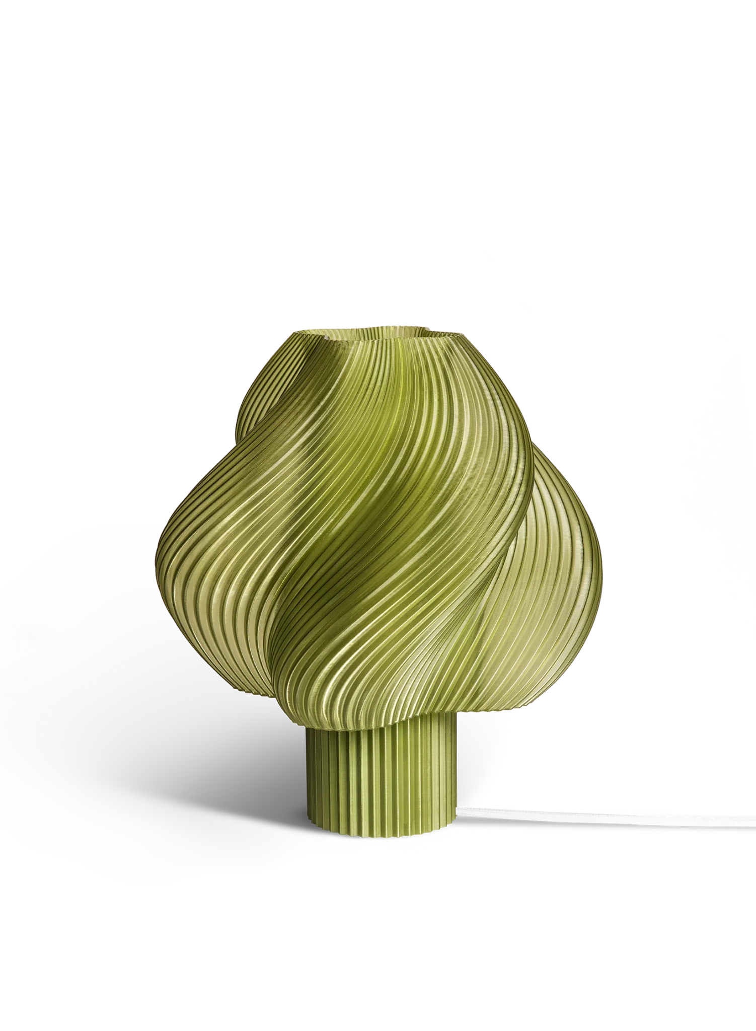 Lampe de table vert olive 26 cm Soft serve regular - Crème Atelier - The Cool Republic
