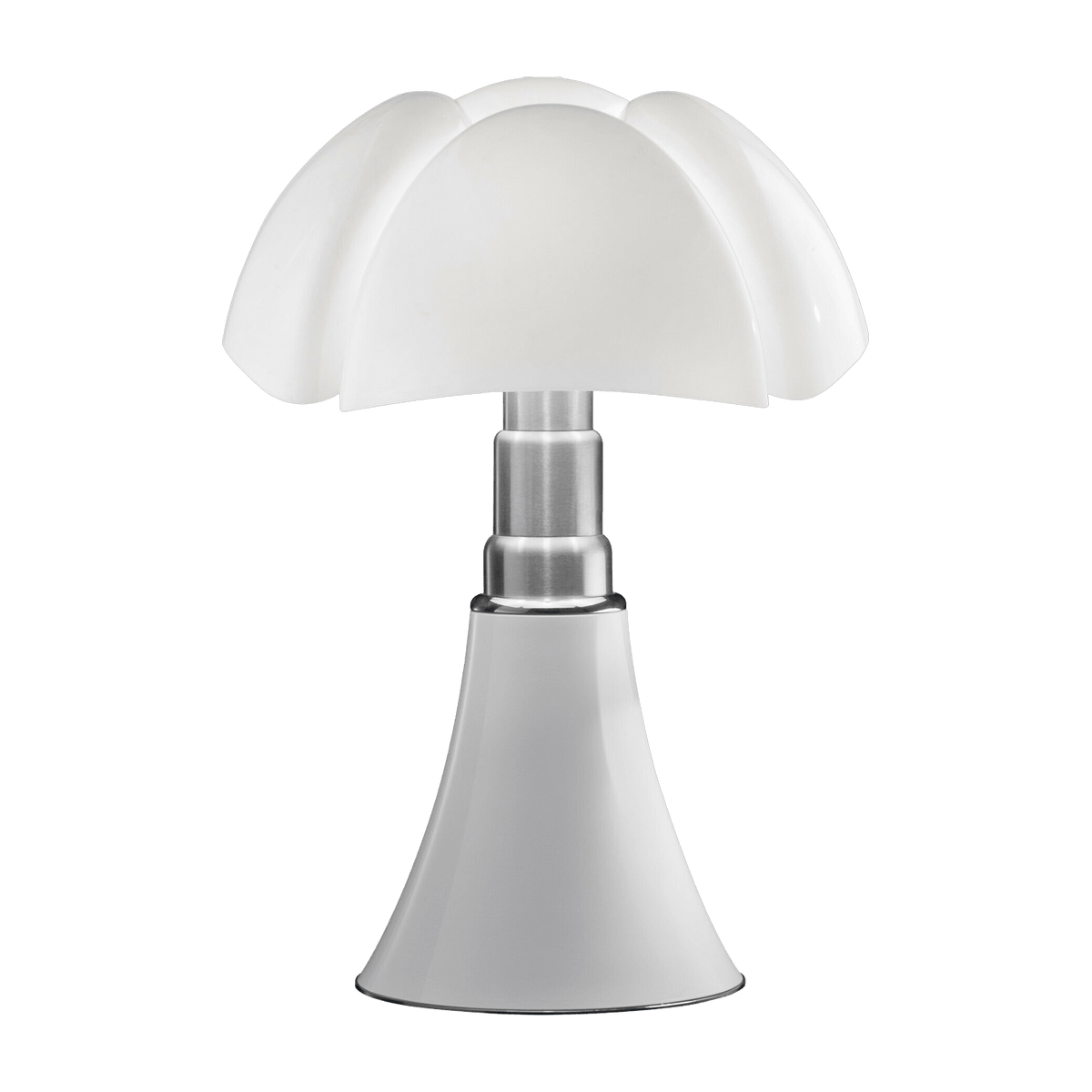Lampe dimmable en acier inox blanc 55 x 86 cm Pipistrello - Martinelli Luce - The Cool Republic