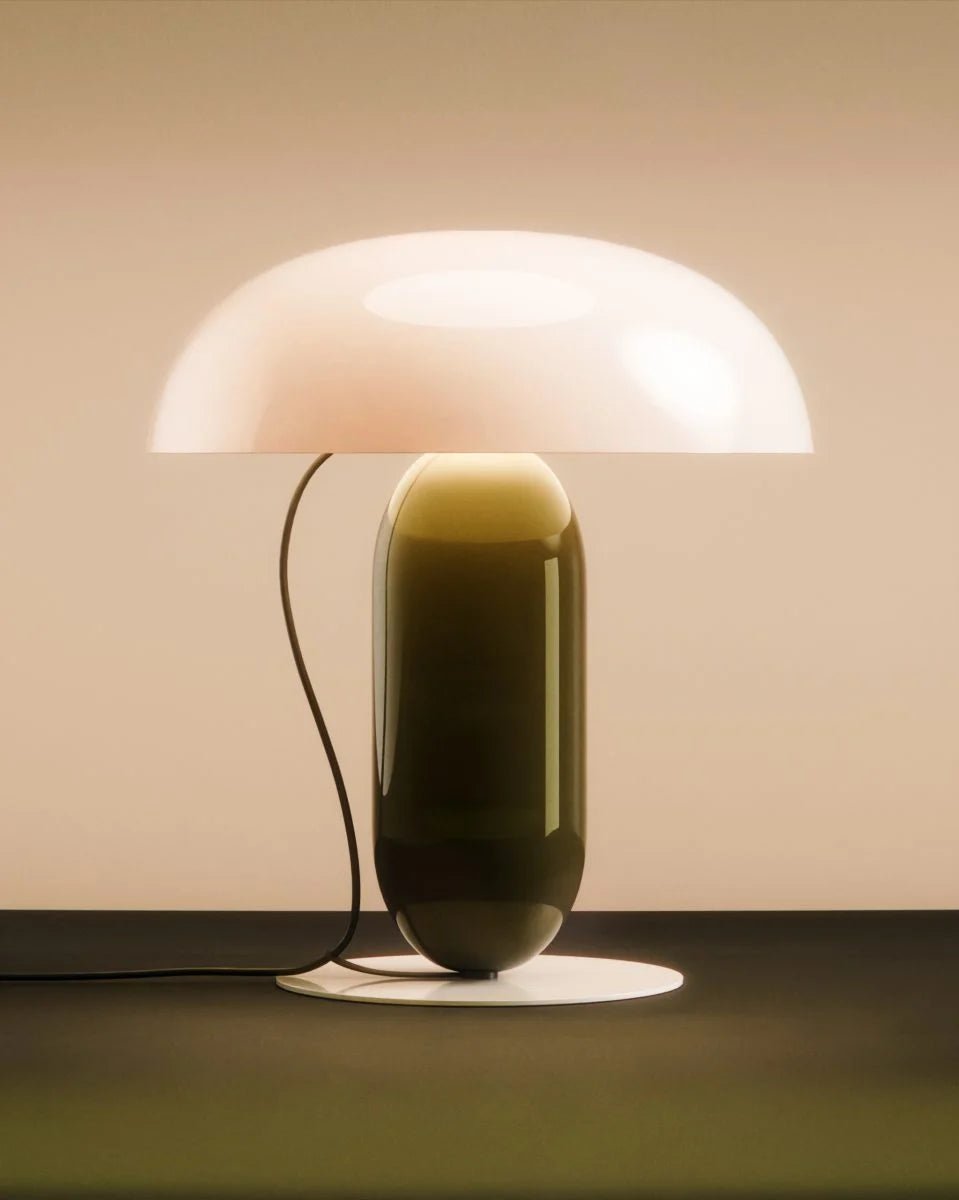 Lampe en acier gris-vert et blanc 36x41,3cm Gambosa M - Marset - The Cool Republic