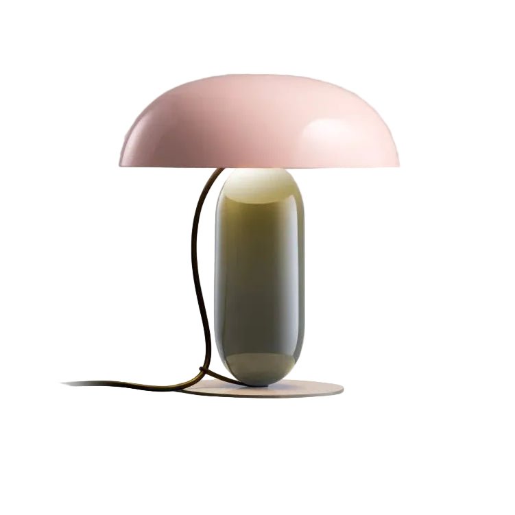 Lampe en acier gris-vert et rose 36x41,3cm Gambosa M - Marset - The Cool Republic