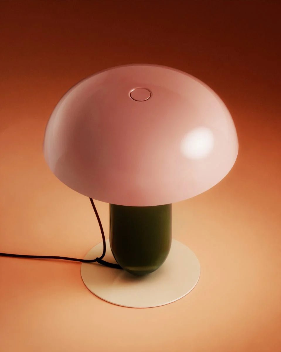 Lampe en acier gris-vert et rose 36x41,3cm Gambosa M - Marset - The Cool Republic