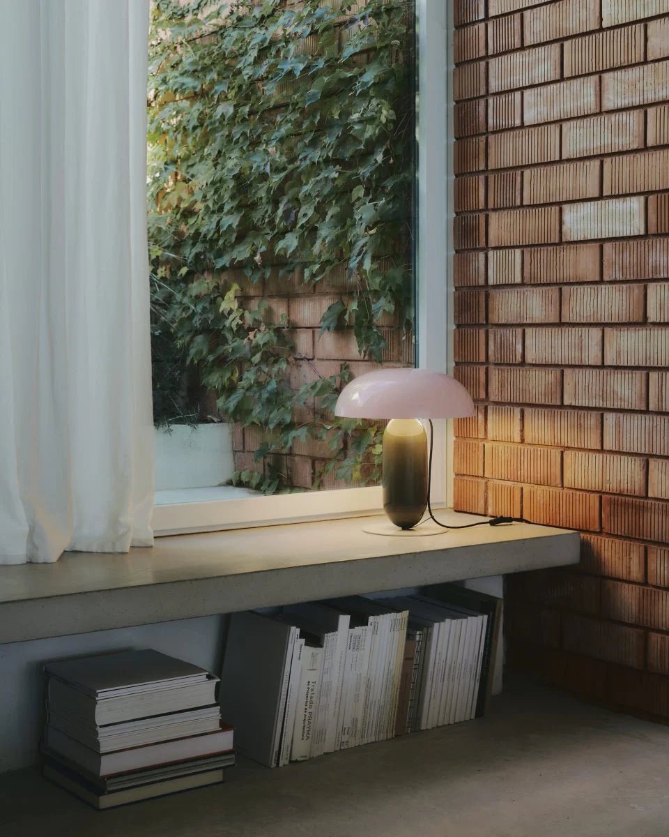 Lampe en acier gris-vert et rose 36x41,3cm Gambosa M - Marset - The Cool Republic