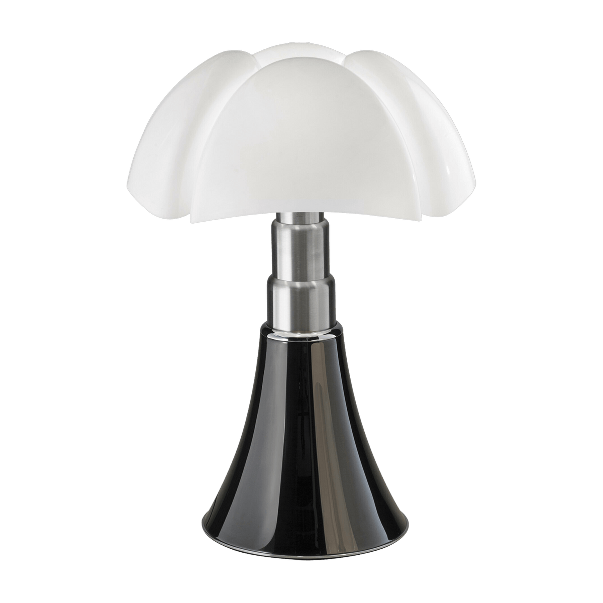 Lampe en acier inox titane 27 x 35 cm Mini Pipistrello - Martinelli Luce - The Cool Republic