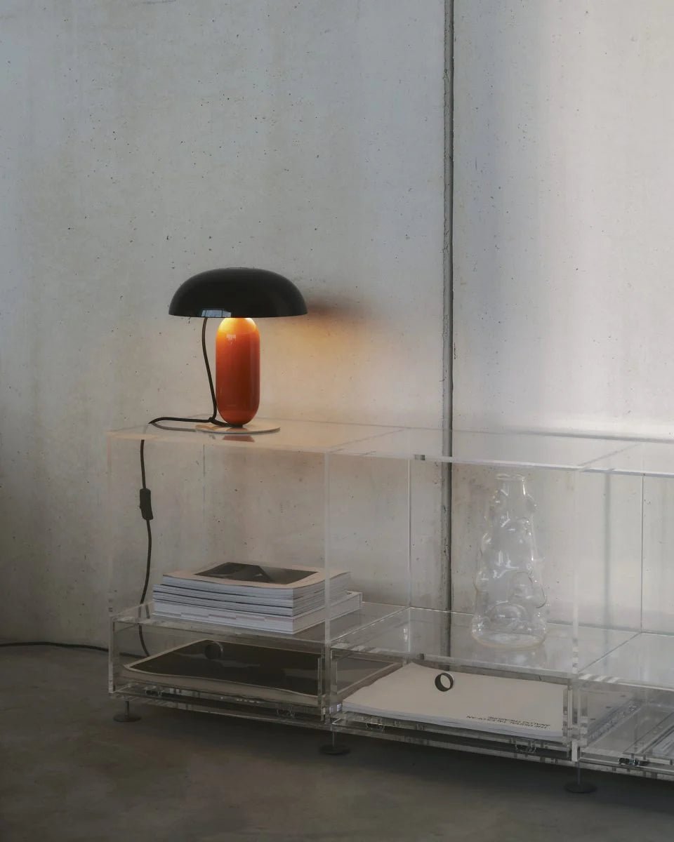 Lampe en acier orange et noir 26x30cm Gambosa S - Marset - The Cool Republic