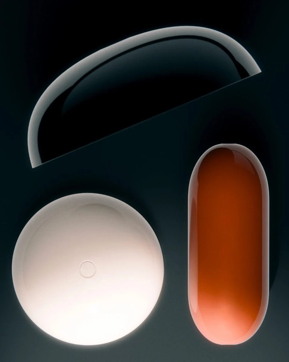 Lampe en acier orange et rose 36x41,3cm Gambosa M - Marset - The Cool Republic