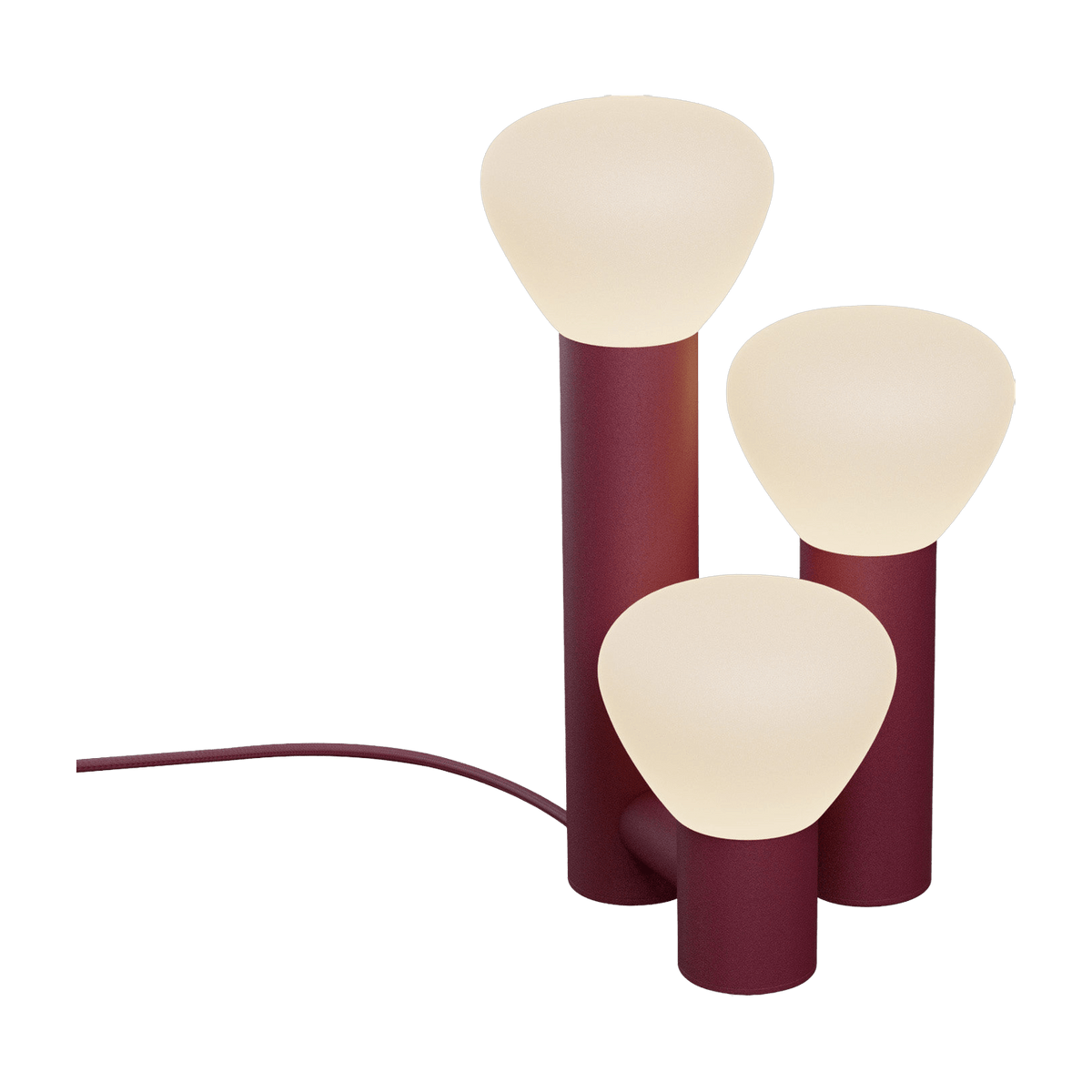 Lampe en aluminium bordeaux 46 cm Parc n°6 - Lambert & Fils - The Cool Republic