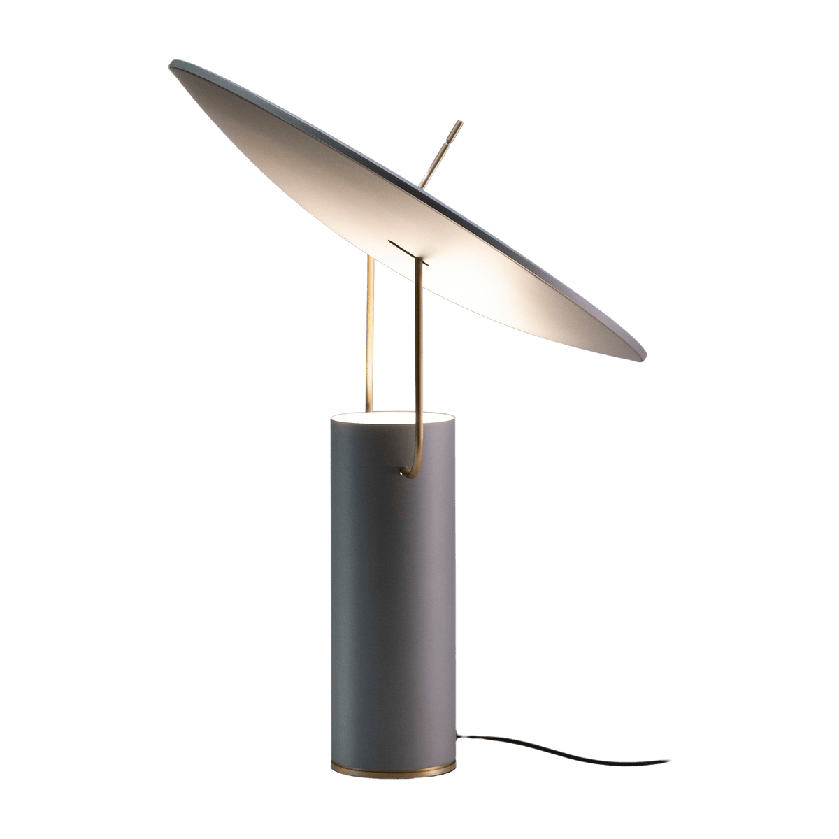 Lampe en aluminium gris et laiton 60 x 66 cm TX1 - Martinelli Luce - The Cool Republic