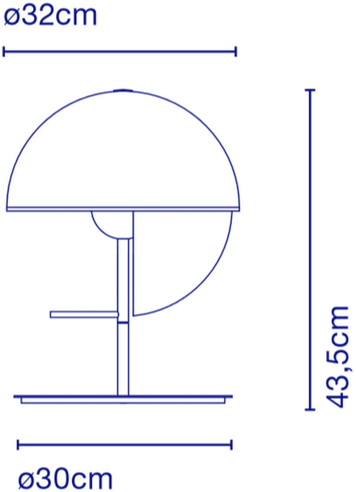 Lampe en aluminium noire 43,5 cm Theia - Marset - The Cool Republic