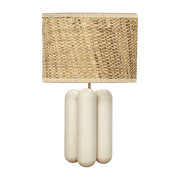 Lampe en bois et raphia crème Charlotte - Cosin Paris - The Cool Republic