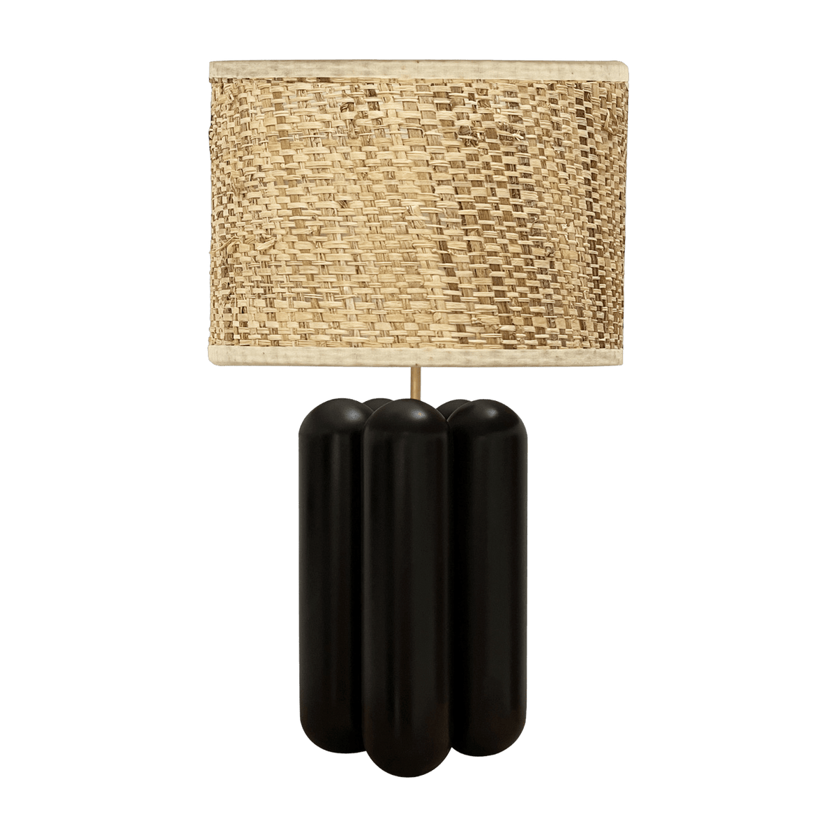 Wooden lamp and raphia black Charlotte - Cosin Paris - The Cool Republic