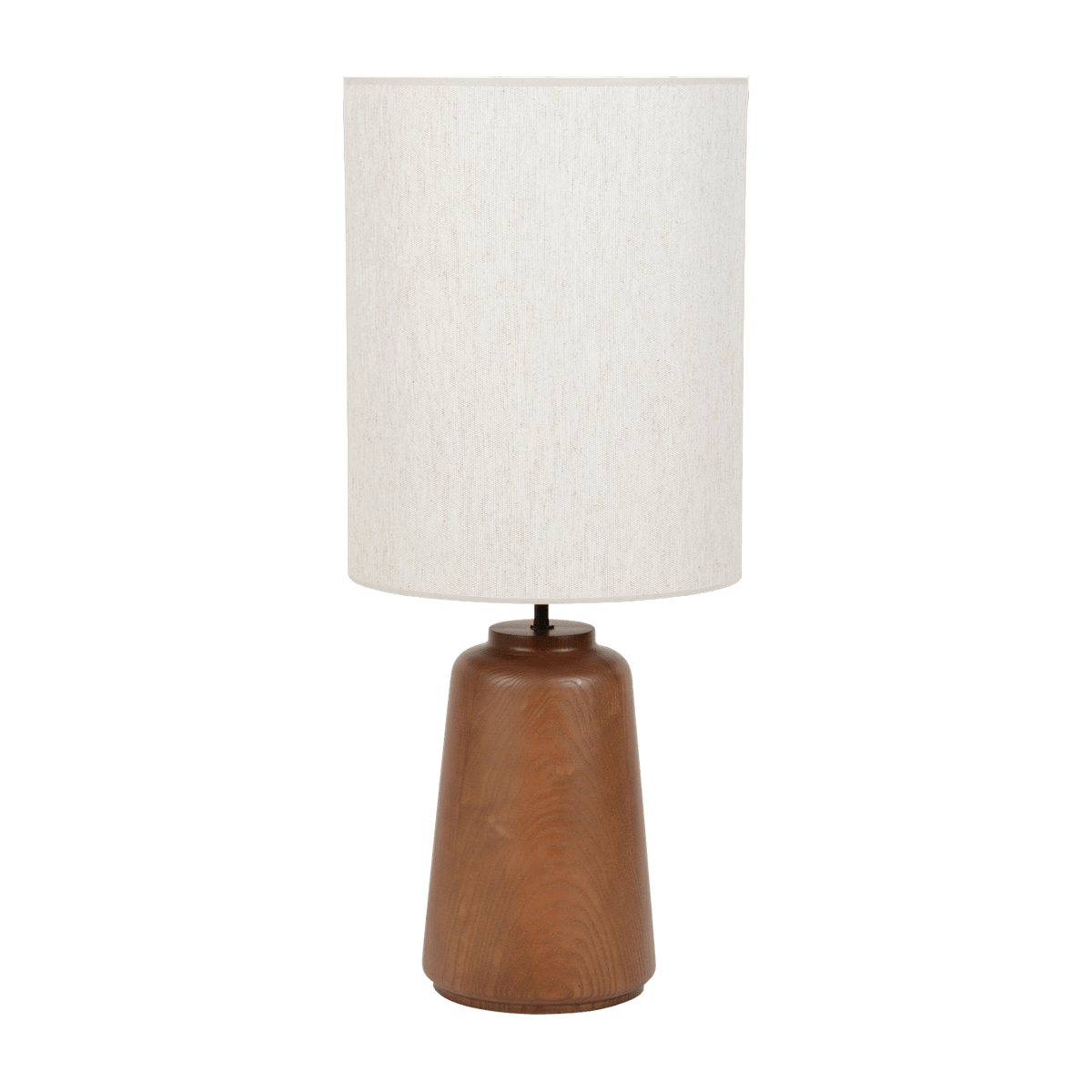 Solid wood and white fabric lamp 74, 5 cm Mokuzai - Market Set - The Cool Republic