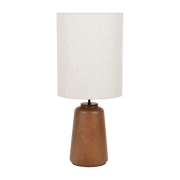 Solid wood and white fabric lamp 74, 5 cm Mokuzai - Market Set - The Cool Republic
