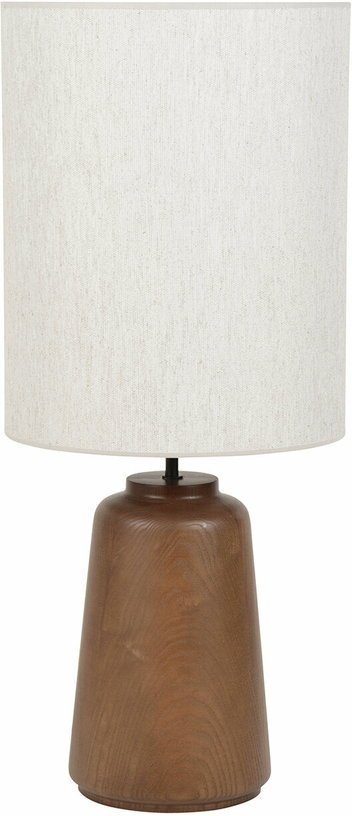 Lampe en bois massif et en tissu blanc 74,5 cm Mokuzaï - Market set - The Cool Republic