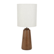 Lampe en bois massif et en tissu blanc 93 cm Mokuzaï - Market set - The Cool Republic
