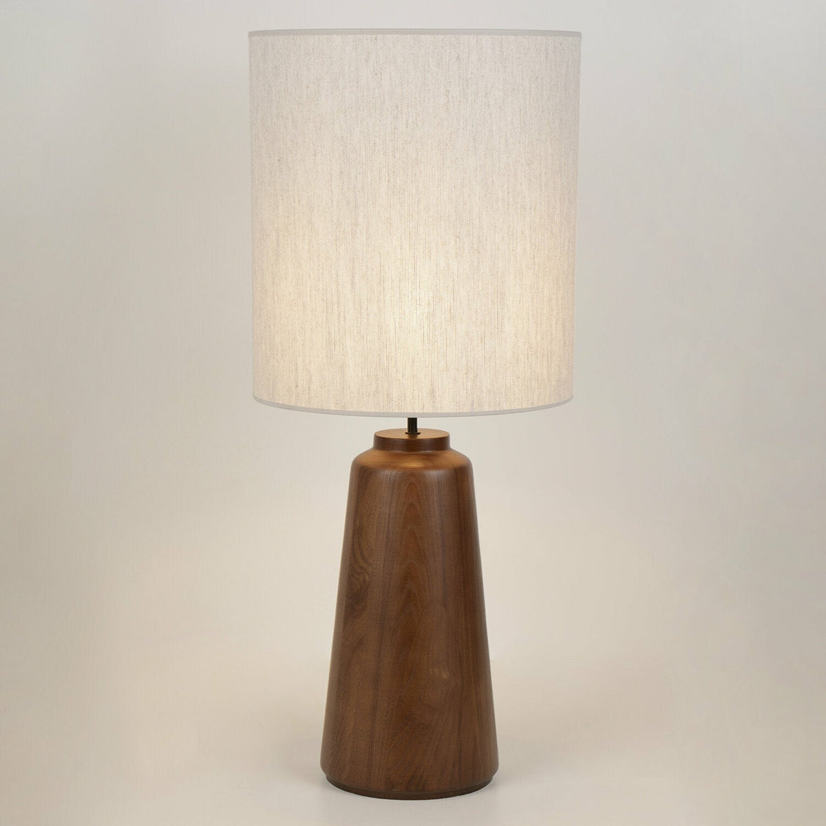 Lampe en bois massif et en tissu blanc 93 cm Mokuzaï - Market set - The Cool Republic