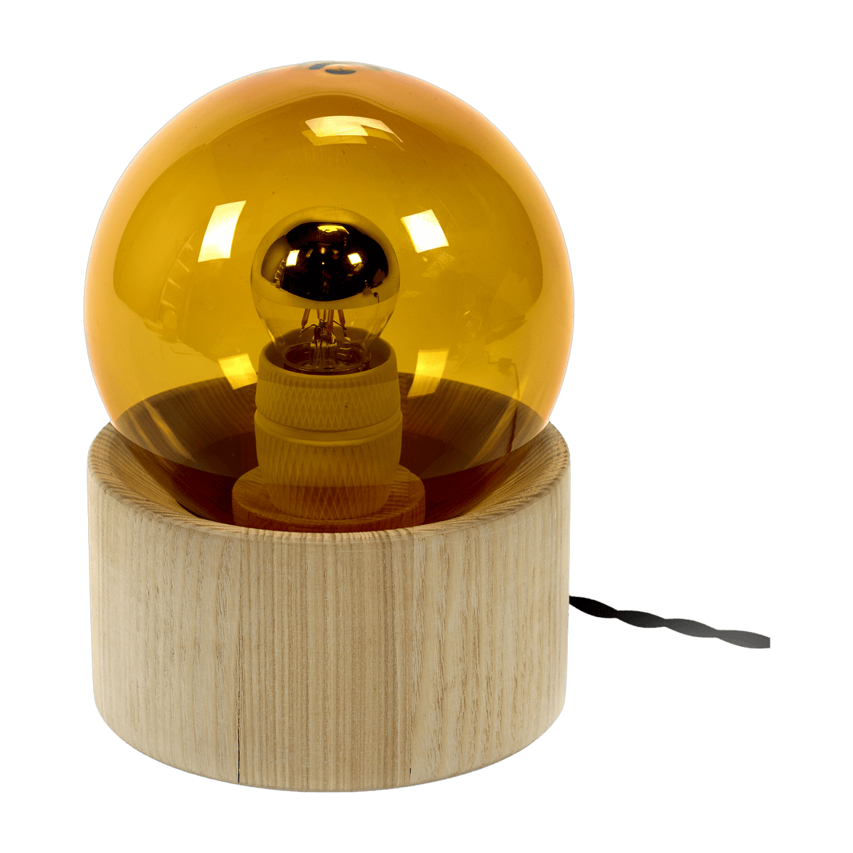Wood and amber glass lamp Full Moon - Serax - The Cool Republic
