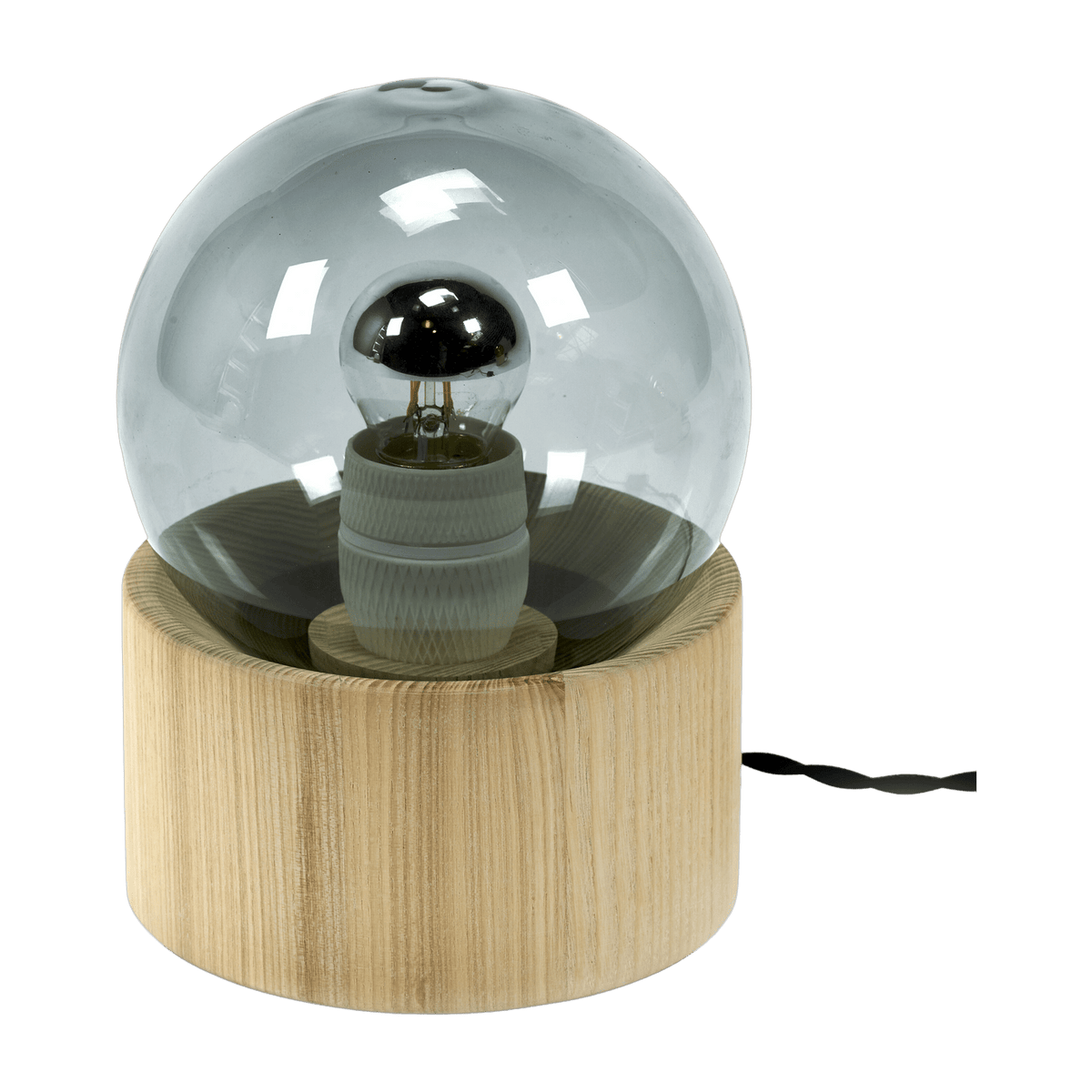 Natural wood and grey glass lamp Full Moon - Serax - The Cool Republic