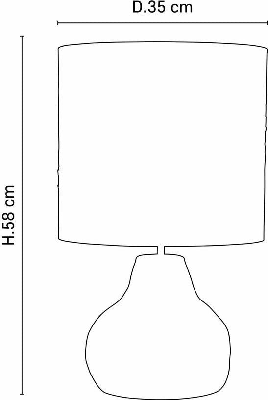 Lampe en céramique mat blanche 58 cm Portinatx - Market set - The Cool Republic