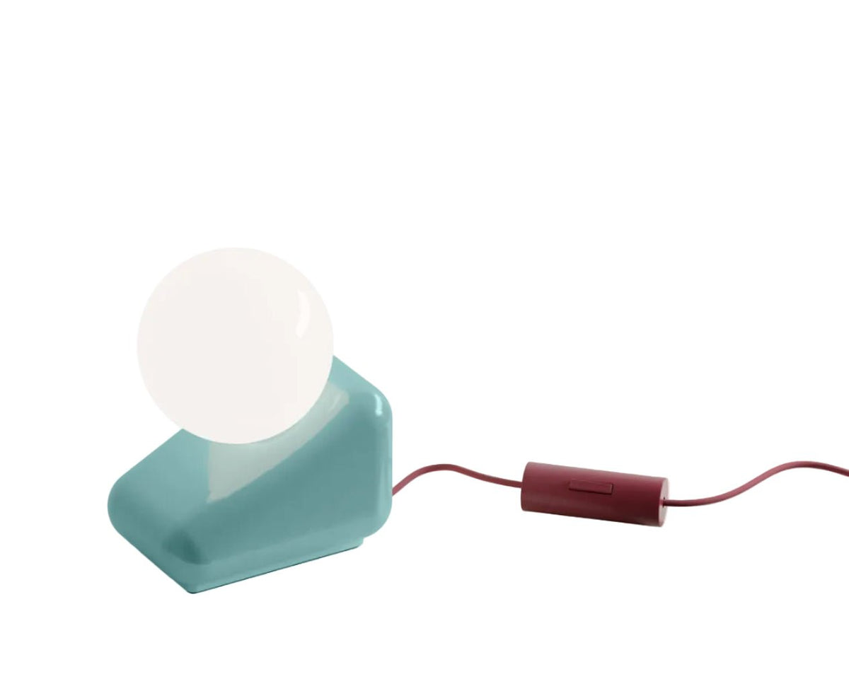 Lampe en céramique turquoise 15x9,5cm Flip - Ferroluce - The Cool Republic