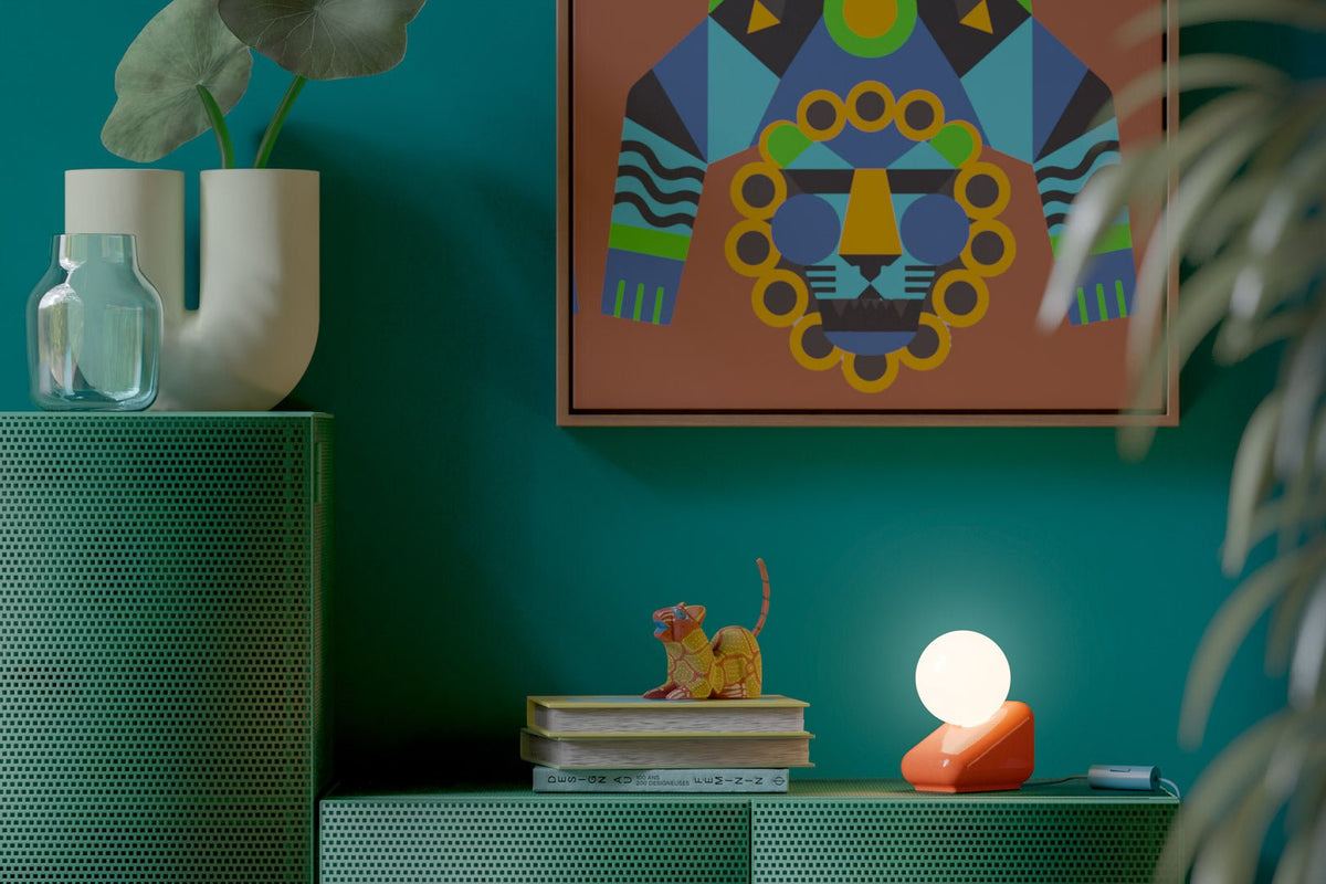 Lampe en céramique vert 15x9,5cm Flip - Ferroluce - The Cool Republic
