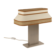 Lampe en coton et papier beige crème Square - Market Set - The Cool Republic