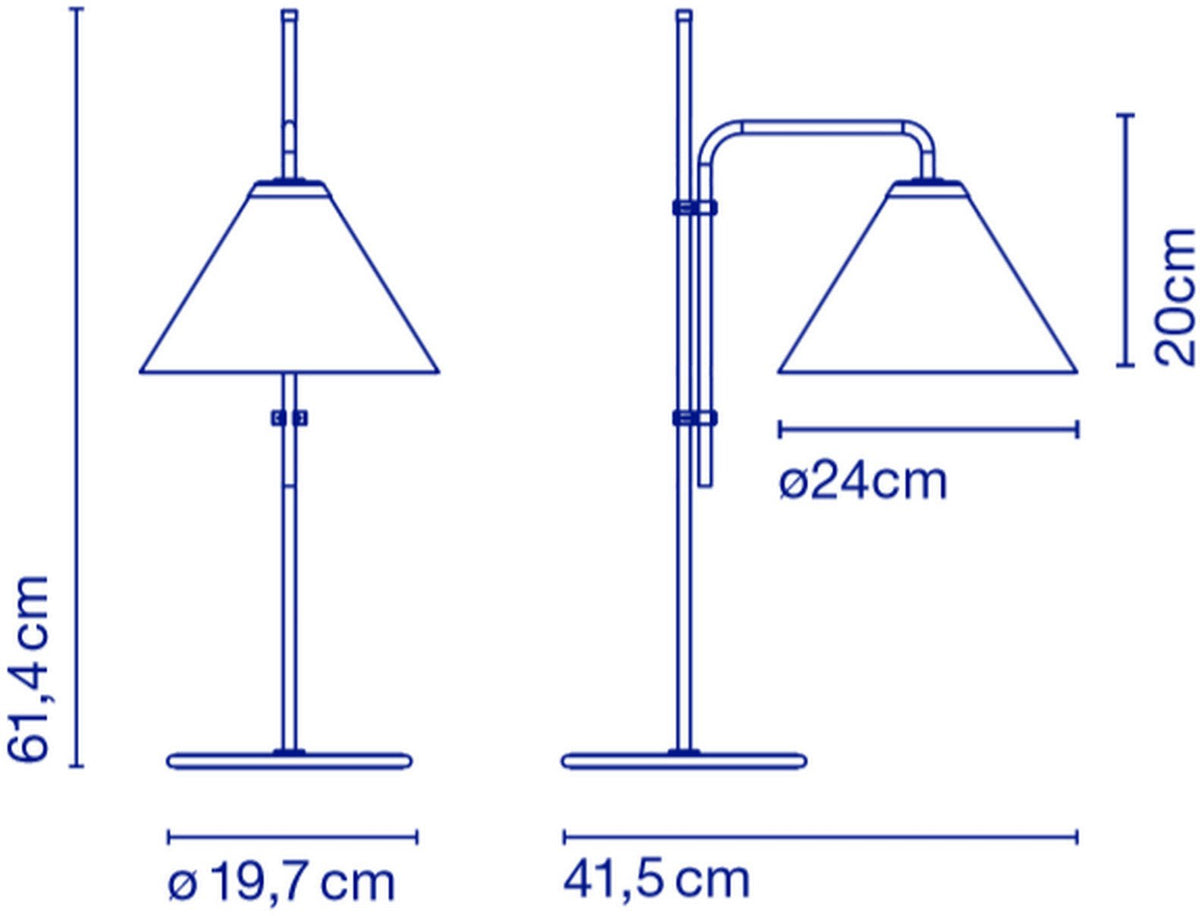 Lampe en fer noire et blanche 61,4 cm Funiculí - Marset - The Cool Republic