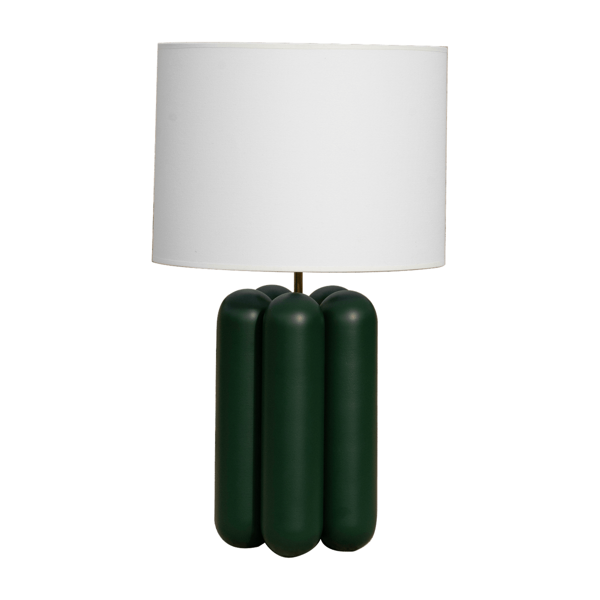 Lampe en hêtre vert et abat-jour en coton 23 x 40 cm Charlotte - Cosin Paris - The Cool Republic